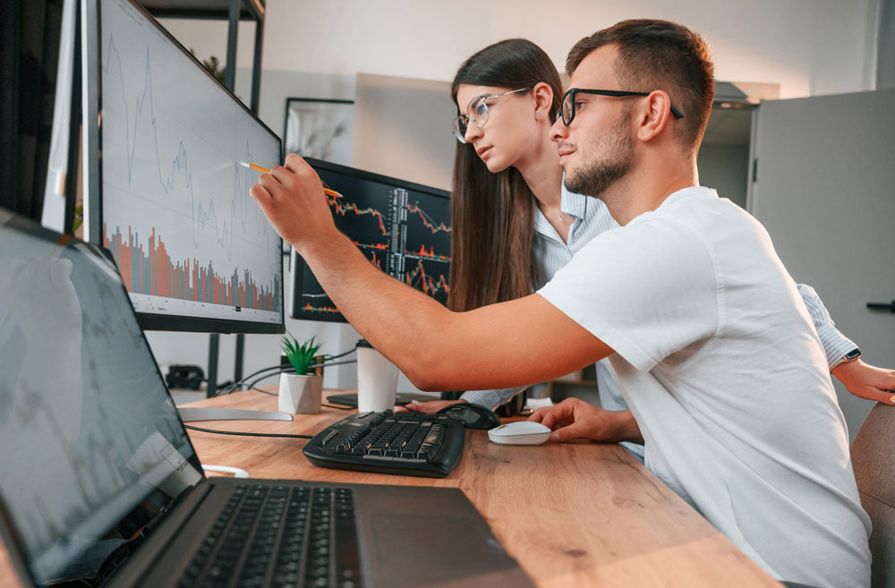 Two data engineers working